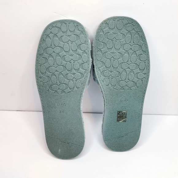 ⭐️COACH 💯 NWT, "BRIDGETT TERRY" SLIDERS/SHOES, THE SIZE=7.5 LADIES, AQUA COLOR - Picture 5 of 16